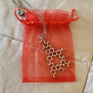 Silver Molecular Necklace
